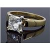 Image 4 : 14KT Yellow Gold 1.02ct Princess Cut Diamond Ring