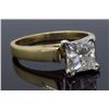 Image 8 : 14KT Yellow Gold 1.02ct Princess Cut Diamond Ring