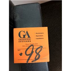 1 Black Leather Office Chair on Wheels