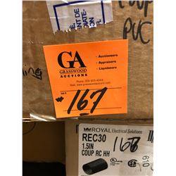 3 Rows of PVC Pipe Fittings & Elbows (various sizes)