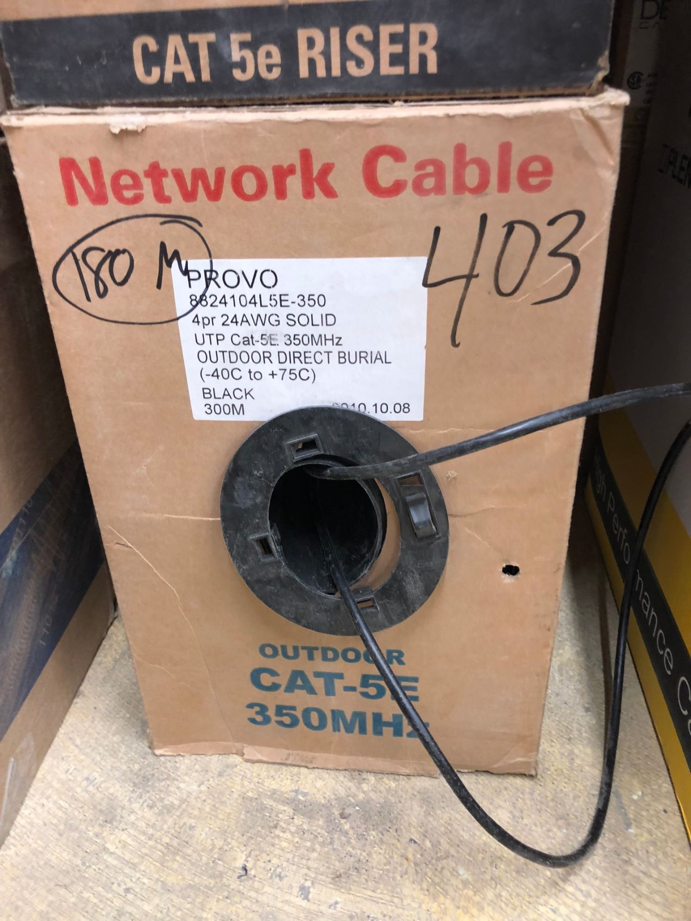 3 Superior ESSEX Cable Cat 5EApprox 2330', plus 2 boxes Priority Cable