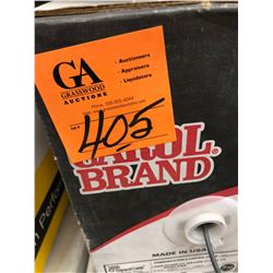 1 Carol Brand Control Grey Cable 22 AWG Approx 550', 2 Belden Cable #8471060 Approx 384', 1 Hubbell 
