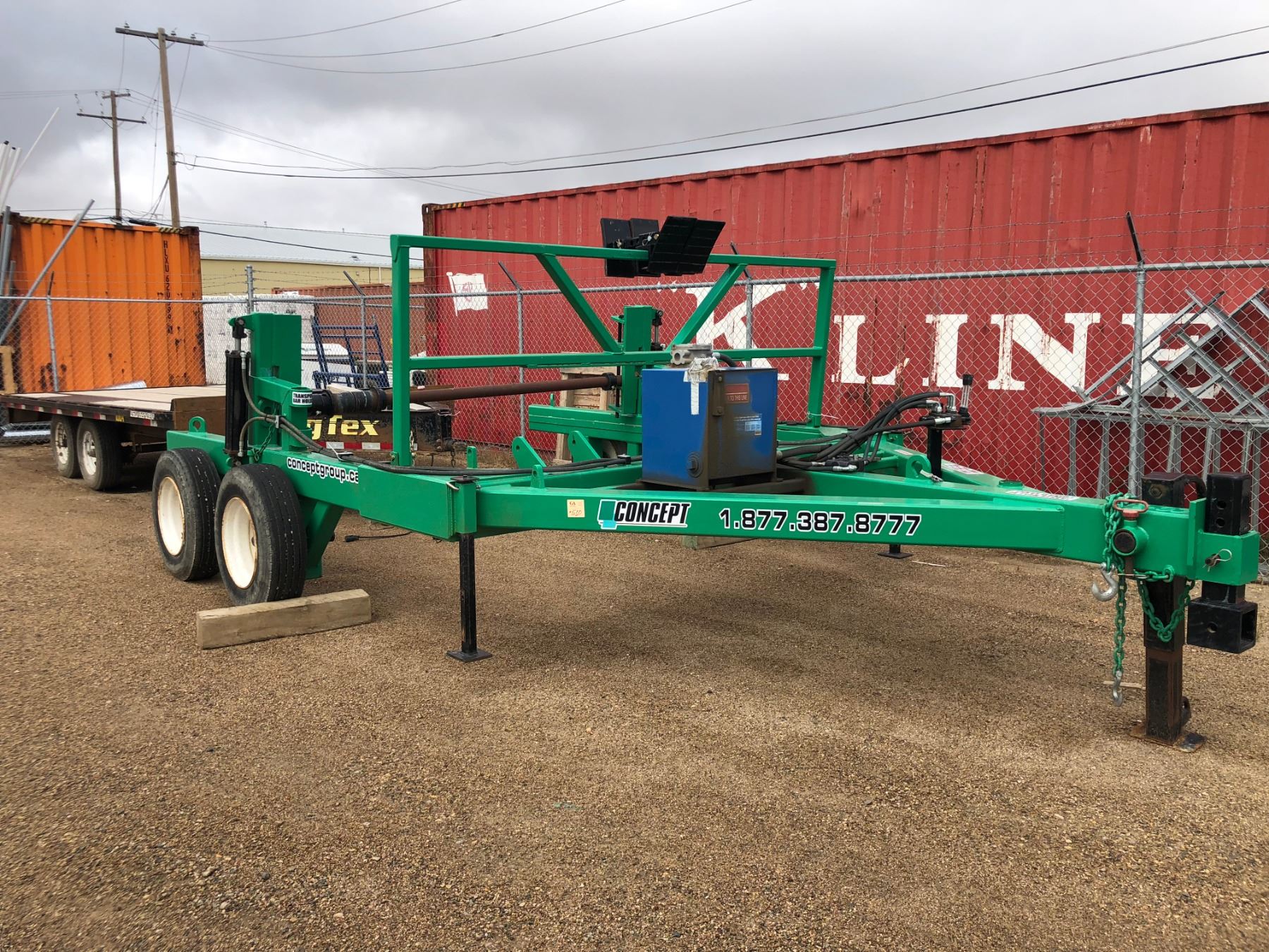 Custom Built HD 10 x 12 ft Cable Reel Trailer, Hydraulic 17.5 Tandem, 1