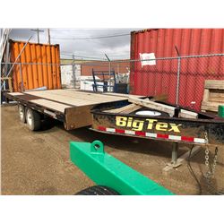 16 ft Big Tek 6000 LB Axle Tandem Trailer, 15" Tires with Ramps