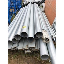 Approx 12 Units of 10ft x 4" Steel Pipe, Approx 26 - 12ft x 4" Channel Iron, Various Threaded Pipe