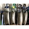 Image 2 : 4 Large wheel Pulleys, Adjustable Rollers w/Brackets