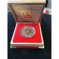 2001 YEAR OF THE SNAKE CANADA $15 LUNAR COIN
