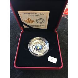 2016 CANADA $20 FINE SILVER COIN..MOTHER EARTH,3D DROPLET