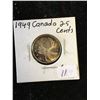 Image 1 : 1949 CANADA 25 CENTS! TONED NICE GRADE
