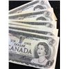 Image 2 : 1973 BANK OF CANADA $1 NOTES .BUNDLE OF 100 NOTES!