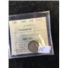 Image 1 : 1887 CANADA 10 CENTS! ICCS GRADED F-12! KEY DATE!