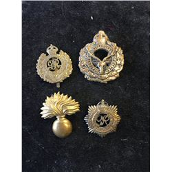WWII CAP BADGE LOT OF 4BADGES