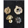 Image 2 : WWII CAP BADGE LOT OF 4BADGES