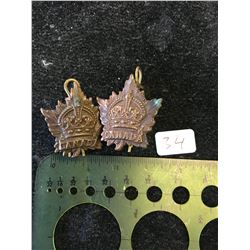 WWI CANADA GENERAL SERVICE COLLAR BADGES