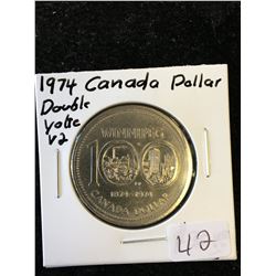 1974 CANADA DOLLAR.DOUBLE YOKE VARIETY 2