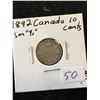 Image 1 : 1892 CANADA 10 CENTS! SMALL 9,s