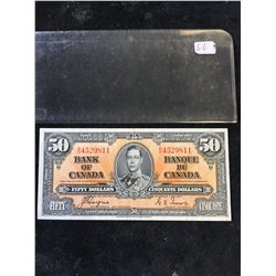 1937 BANK OF CANADA $50 NOTE