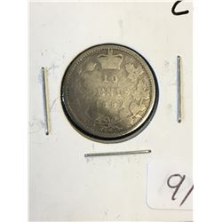 1882H CANADA 10 CENTS