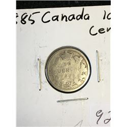 1885 CANADA 10 CENTS
