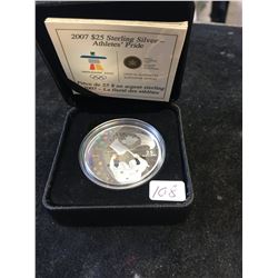 2007 CANADA $25 STERLING SILVER-ATHLETES PRIDE OLYMPIC COIN
