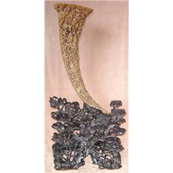 Huge Carved Rhinoceros Horn