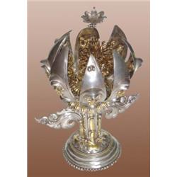 Tibetan Silver Lotus Shrine