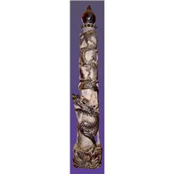 Huge Carved Stone Dragon Column