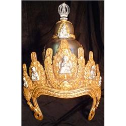 Nepalese Headdress Silver and Crystal