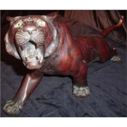 Japanese Meiji Period Bronze Tiger