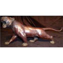 Japanese Meiji Period Bronze Tiger