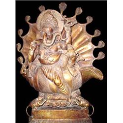 Large Indian Bronze Ganesh