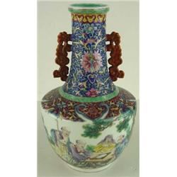 Famille Rose Chinese Vase