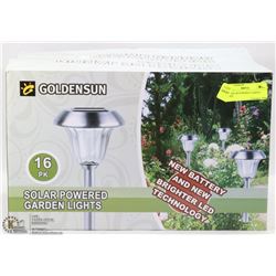 16PC SOLAR POWERED GARDEN LIGHTS
