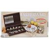 Image 1 : FARBERWARE 44PC GOLD PLATED FLATWARE SET W/WOODEN