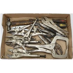 LARGE FLAT OF VISEGRIPS & MORE