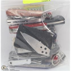 BAG OF ASSORTED POCKET KNIVES