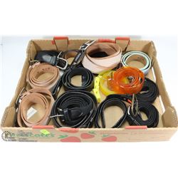 FLAT OF ASSORTED BELTS
