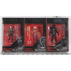 LOT OF THREE STAR WARS THE BLACK SERIES ACTION