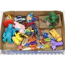 FLAT OF ASSORTED KIDS TOYS INCL. THE INCREDIBLE