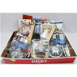 FLAT OF ASSORTED KITCHEN UTENSILS