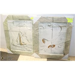 PAIR OF NEW MODERN WALL ART PIECES