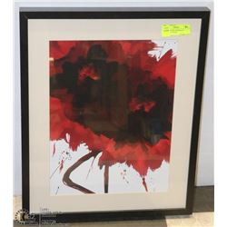SHOWHOME RED ABSTRACT PICTURE IN  FRAME