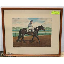 SIGNED ALLEN BREWER "CARRYBACK" HORSE PRINT