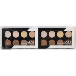 LOT OF 2 NYX HIGHLIGHT & CONTOUR PRO PALETTES