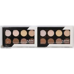 LOT OF 2 NYX HIGHLIGHT & CONTOUR PRO PALETTES