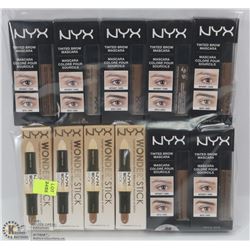 BAG OF ASSORTED NYX COSMETICS
