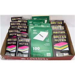 FLAT OF ASSORTED NOTEBOOKS