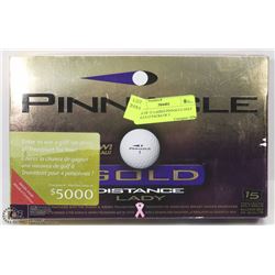 BOX OF 15 LADIES PINNACLE GOLF BALLS (5 PACKS OF 3)