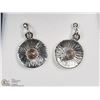 Image 1 : STERLING SILVER ROSE QUARTZ EARRINGS