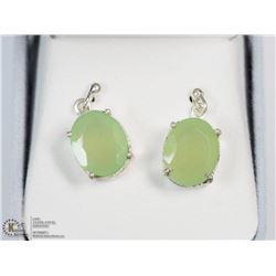 STERLING SILVER PRESIOLITE EARRINGS (4.4 GRAMS)